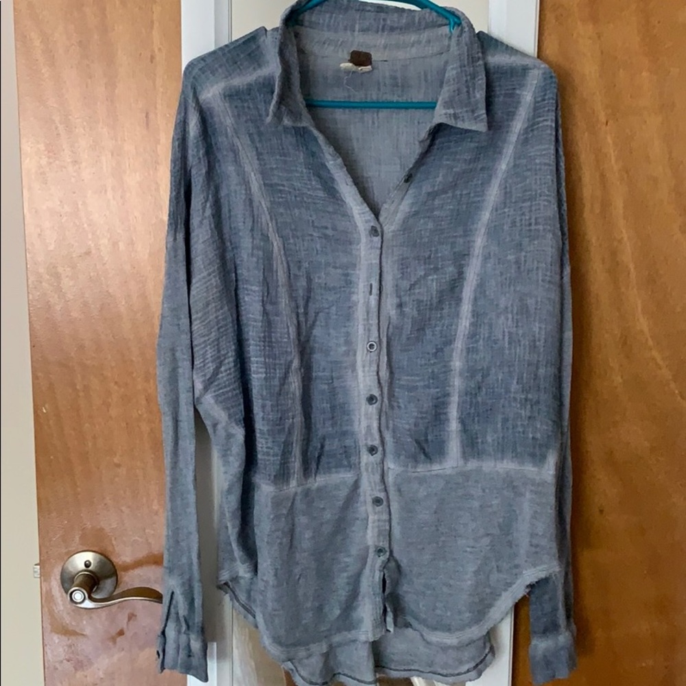 Blue Fade Long Sleeve Shirt